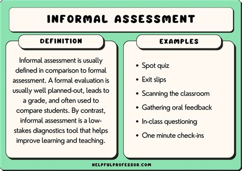 Assessing Formal and Informal Assessment Techniques .